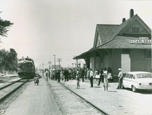 Carlsbad Santa Fe Depot, circa 1963. Click for full size. Carlsbad Santa Fe Depot, circa 1963 image. Click for full size.