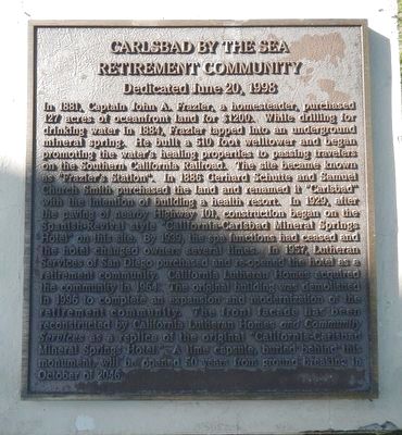 Carlsbad by the Sea Retirement Community Marker image. Click for full size.