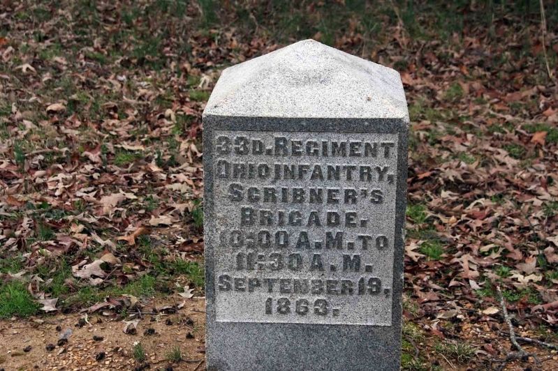 33rd Ohio Infantry Regiment Marker image. Click for full size.