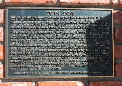 Twin Inns Marker image. Click for full size.