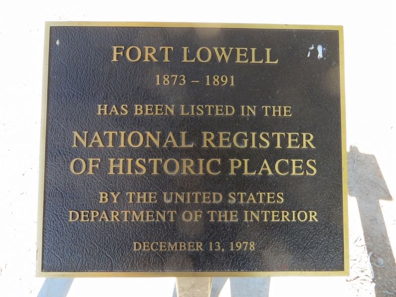 Fort Lowell Marker image. Click for full size.
