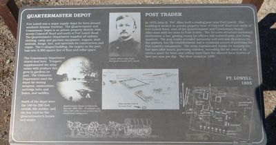 Quartermaster Depot and Post Trader Marker. Click for full size. Quartermaster Depot and Post Trader Marker image. Click for full size.