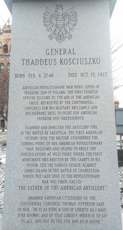 General Thaddeus Kosciuszko Marker image. Click for full size.