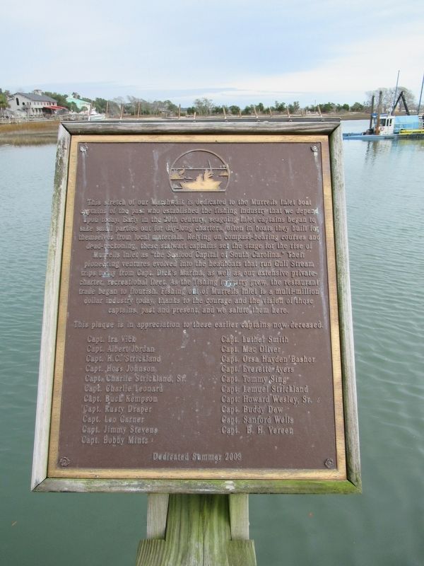 Murrells Inlet Boat Captains Marker image. Click for full size.