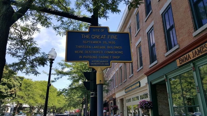 Site of The Great Fire Marker. Click for full size. Site of The Great Fire Marker image. Click for full size.