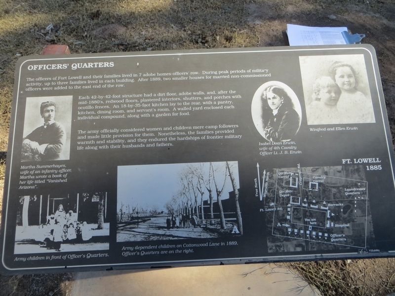 Officers' Quarters Marker. Click for full size. Officers' Quarters Marker image. Click for full size.