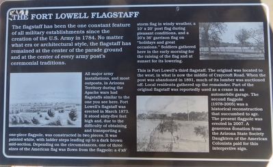 The Fort Lowell Flagstaff Marker image. Click for full size.