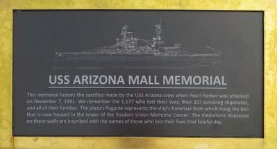 USS Arizona Mall Memorial Marker image. Click for full size.