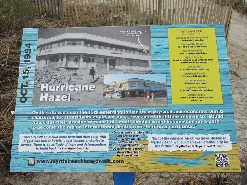 Hurricane Hazel Marker image. Click for full size.