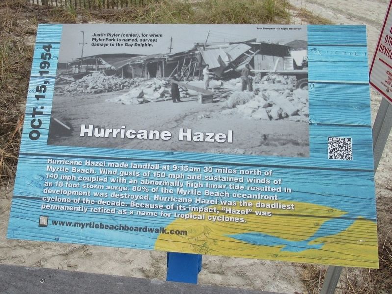 Hurricane Hazel Marker image. Click for full size.