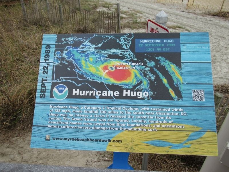 Hurricane Hugo Marker image. Click for full size.