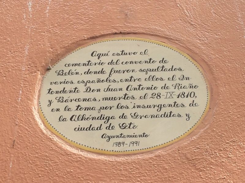 The Cemetery of the Convent of the Temple of Bethlehem Marker image. Click for full size.