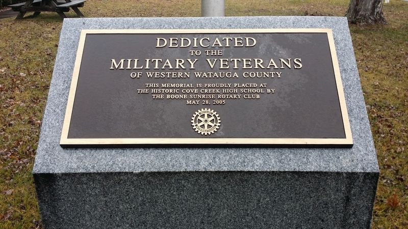 Military Veterans of Western Watauga County Marker image. Click for full size.