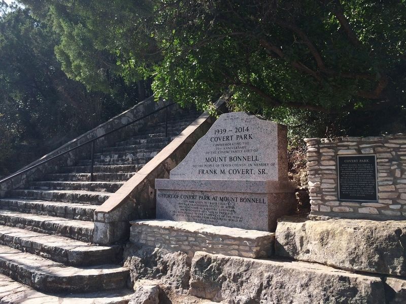 Markers at Foot of Stairs to top of Mount Bonnell. Click for full size. Markers at Foot of Stairs to top of Mount Bonnell image. Click for full size.