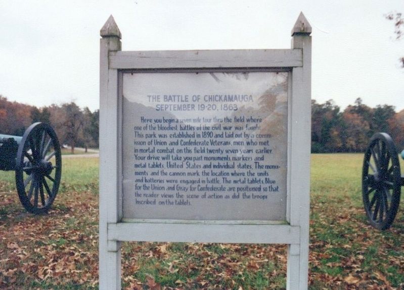The Battle of Chickamauga Marker image. Click for full size.