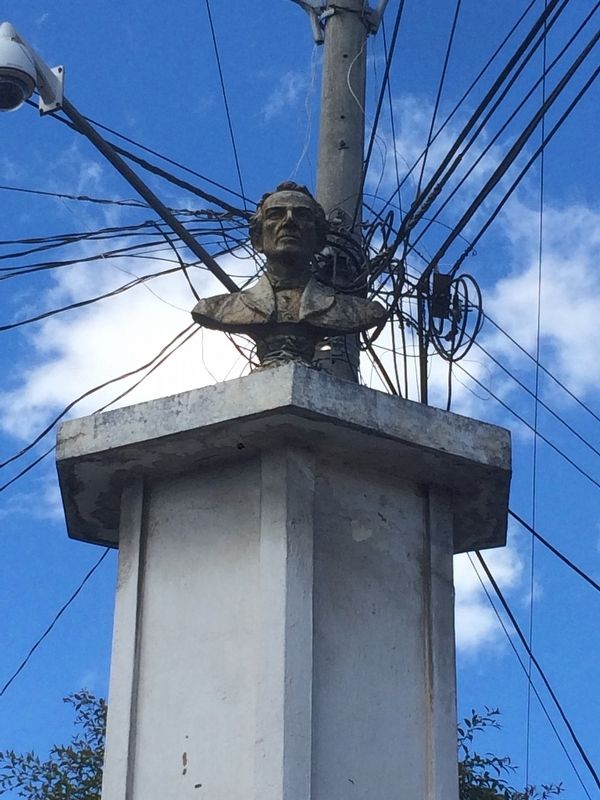 General Miguel Garcia Granados bust on top of pedestal image. Click for full size.