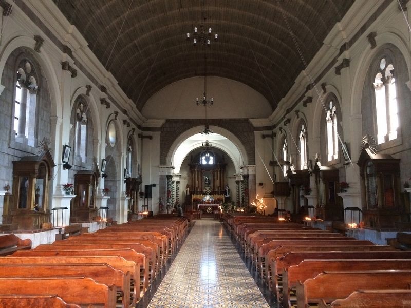 Interior of the Catholic Church of Nahual image. Click for full size.