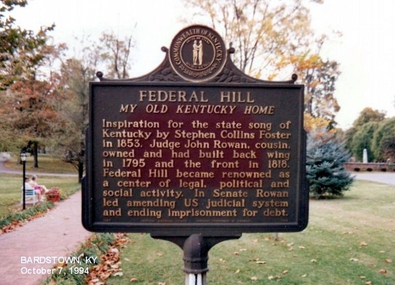Federal Hill Marker image. Click for full size.