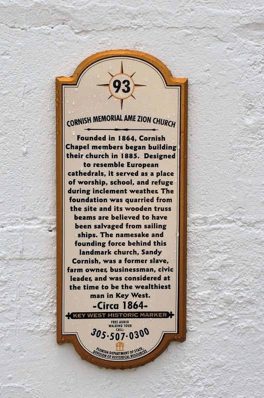 Cornish Memorial AME Zion Church Marker image. Click for full size.