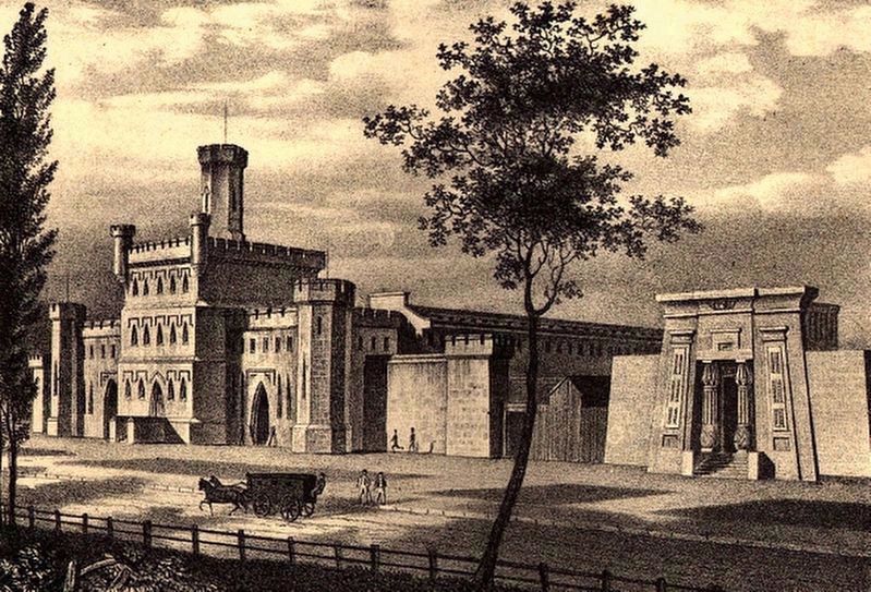1838 engraving (by J. C. Wild) of the Moyamensing Prison.. Click for full size. 1838 engraving (by J. C. Wild) of the Moyamensing Prison. image. Click for full size.