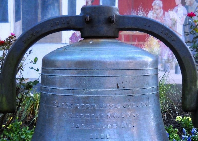 A close-up of the embossment on the bell. image. Click for full size.