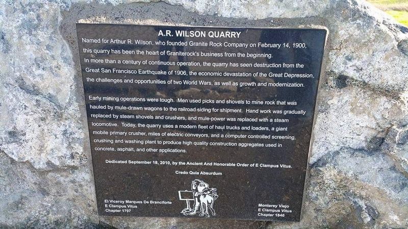 A. R. Wilson Quarry Marker image. Click for full size.