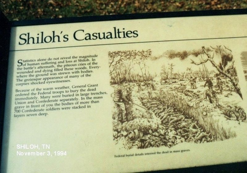 Shiloh’s Casualties Marker image. Click for full size.