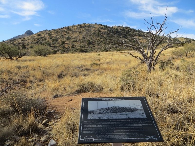 Bascom-Cochise Meeting Site Marker image. Click for full size.