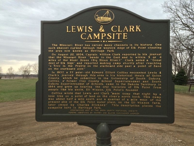 Lewis & Clark Campsite Marker. Click for full size. Lewis & Clark Campsite Marker image. Click for full size.