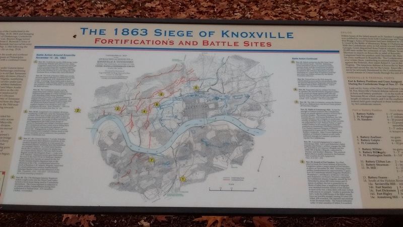 The 1863 Siege of Knoxville Marker image. Click for full size.