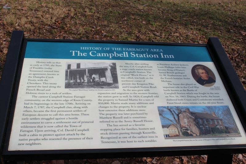 The Campbell Station Inn Marker image. Click for full size.