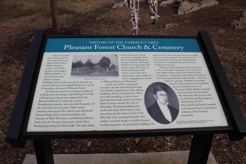 Pleasant Forest Church & Cemetery Marker image. Click for full size.