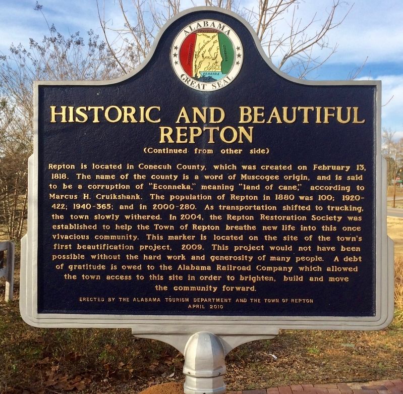 Historic and Beautiful Repton Marker (Side 2) image. Click for full size.