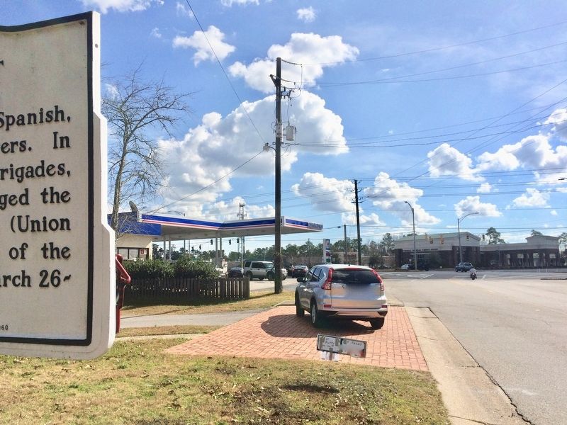 View from marker of intersection of Spanish Fort Boulevard (U.S. 90/98). image. Click for full size.