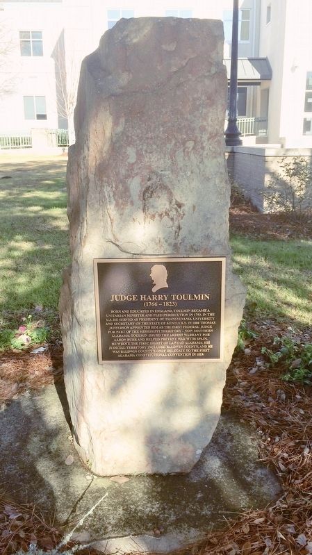 Judge Harry Toulmin plaque. image. Click for full size.