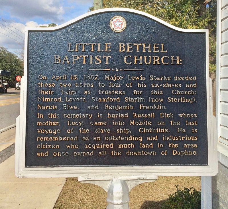 Little Bethel Baptist Church: Marker. Click for full size. Little Bethel Baptist Church: Marker image. Click for full size.