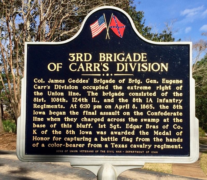 3rd Brigade of Carr's Division Marker (Side 2) image, Touch for more information