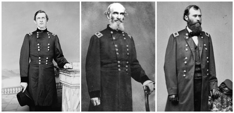 Photo's of Union Generals Canby (left), Smith (middle) and Carr. image. Click for full size.