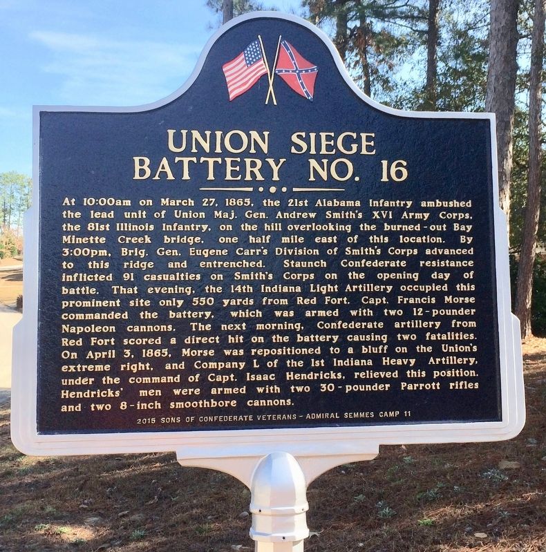 Union Siege Battery No. 16 Marker (Side 2) image. Click for full size.