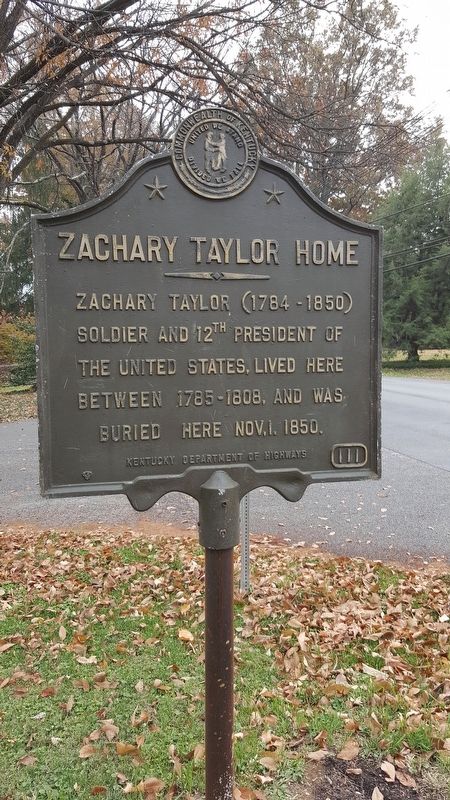 Zachary Taylor Home Marker image. Click for full size.