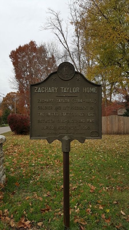 Zachary Taylor Home Marker image. Click for full size.