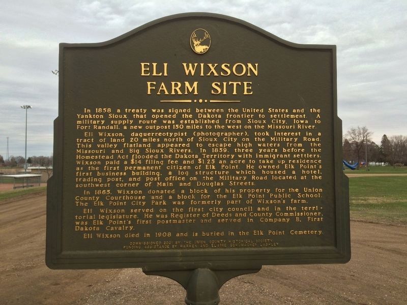 Eli Wixson Farm Site Marker image. Click for full size.