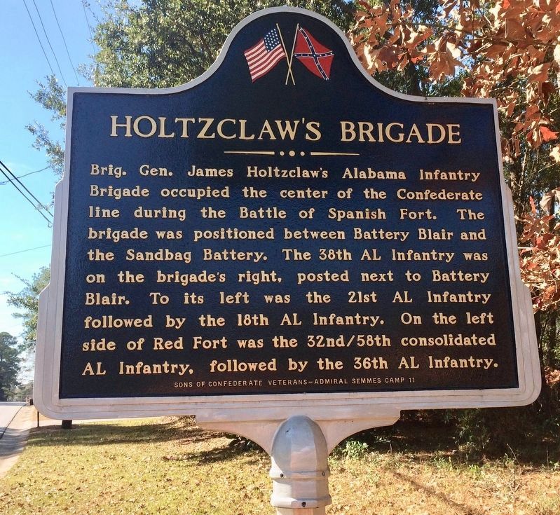 Holtzclaw's Brigade Marker (Side 1). Click for full size. Holtzclaw's Brigade Marker (Side 1) image. Click for full size.