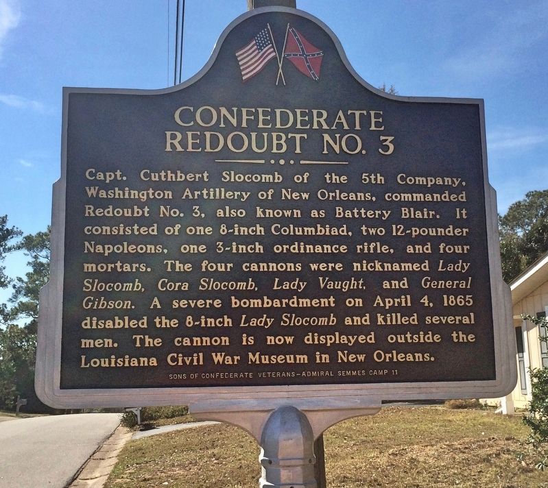Confederate Redoubt No. 3 Marker (Side 1) image. Click for full size.
