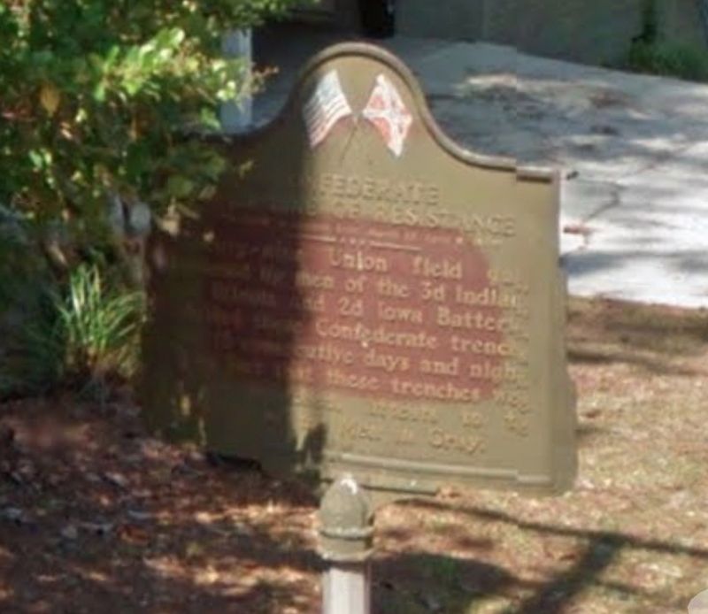 View of marker prior to repainting. image. Click for full size.