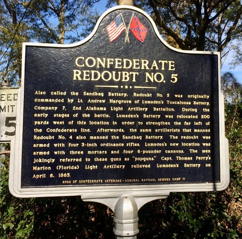 Confederate Redoubt No. 5 Marker image. Click for full size.