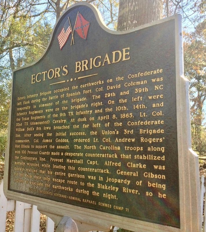 Ector's Brigade Marker (Side 2) image. Click for full size.