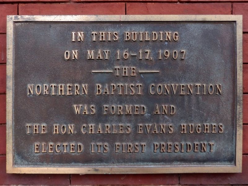 The Northern Baptist Convention Marker image. Click for full size.