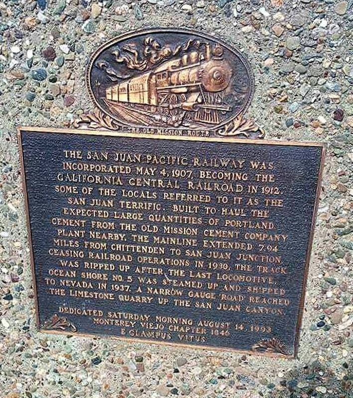 San Juan Pacific Railway Marker image. Click for full size.