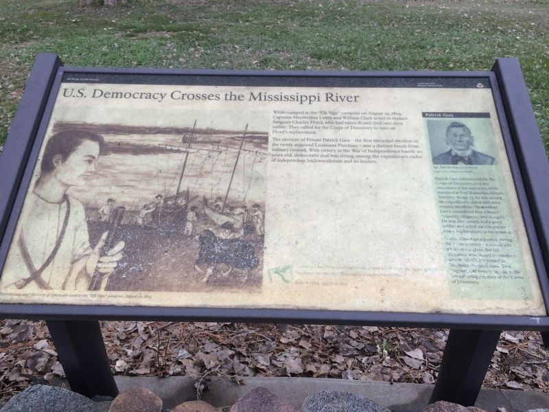 U.S. Democracy Crosses the Mississippi River Marker image. Click for full size.